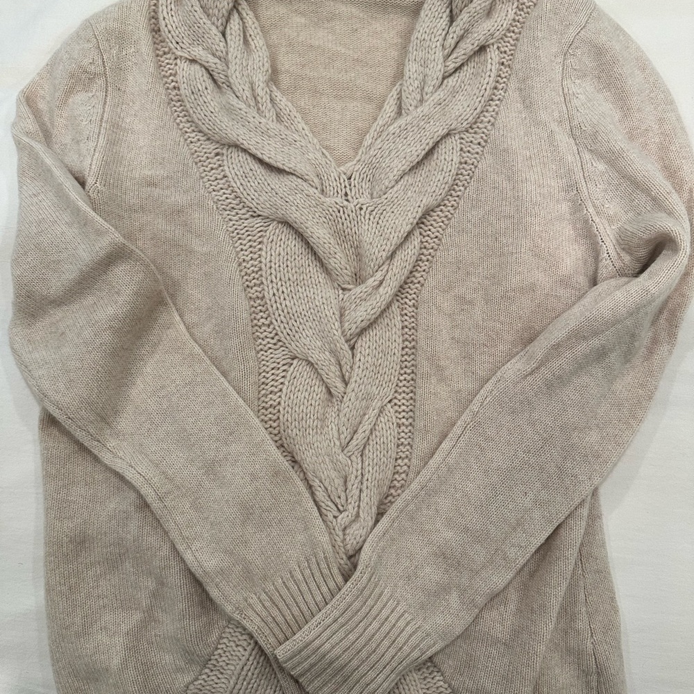 Women's Cable Knit Sweater - Cream